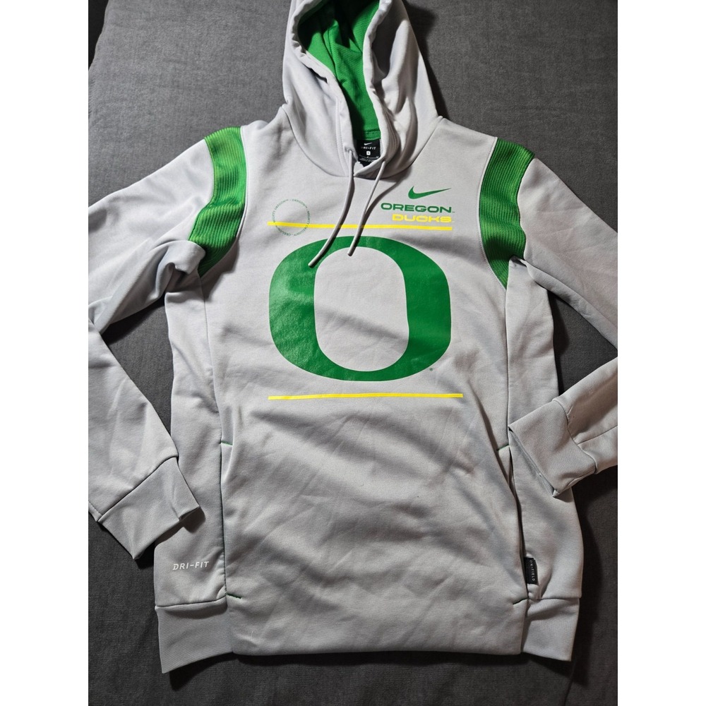 Nike DRI-FIT Oregon Ducks Women's Small Gray Pullover Hoodie DC6432-007